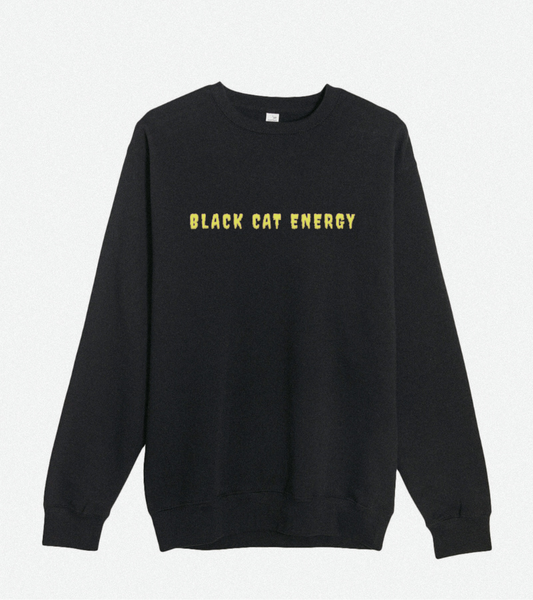 Black Cat Energy Unisex Crewneck