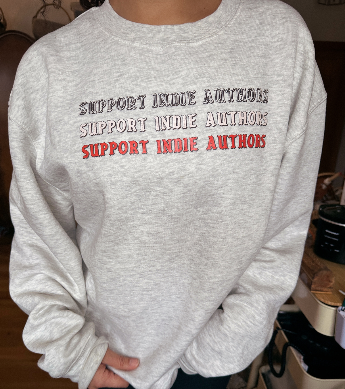 SUPPORT INDIE AUTHORS UNISEX Crewneck